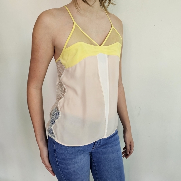 LAST CHANCE - Sandro Paris Silk Lace Slip Camisole - Picture 6 of 15